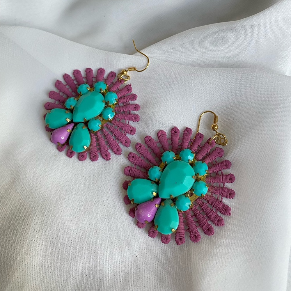 Handmade flowers earrings